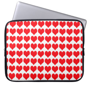 Röda Hjärtan Laptop Fodral