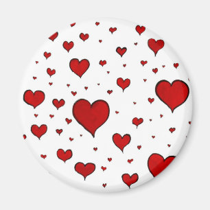 Röda hjärtan magnet