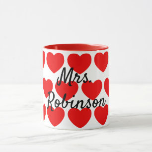 Röda hjärtan, mrs Coffee Mugg