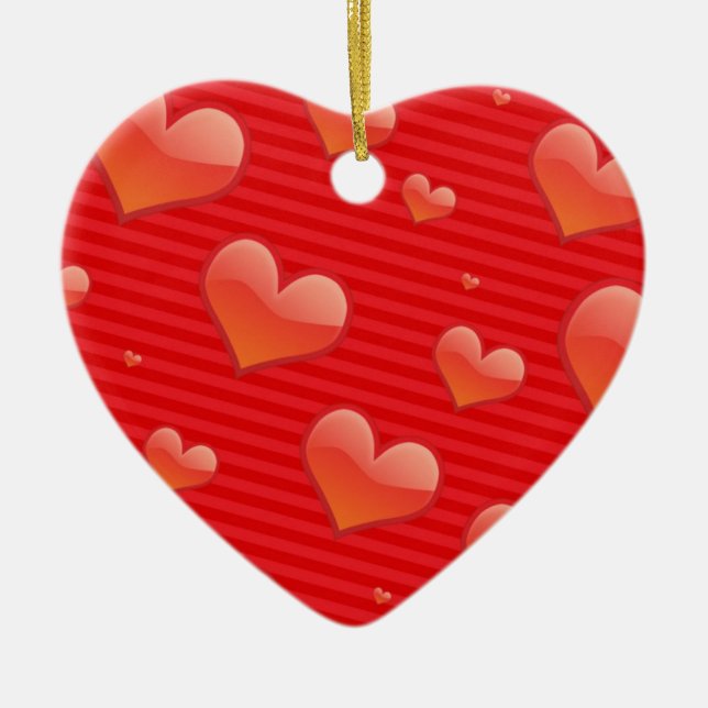 Röda Hjärtan Ornament (Framsidan)