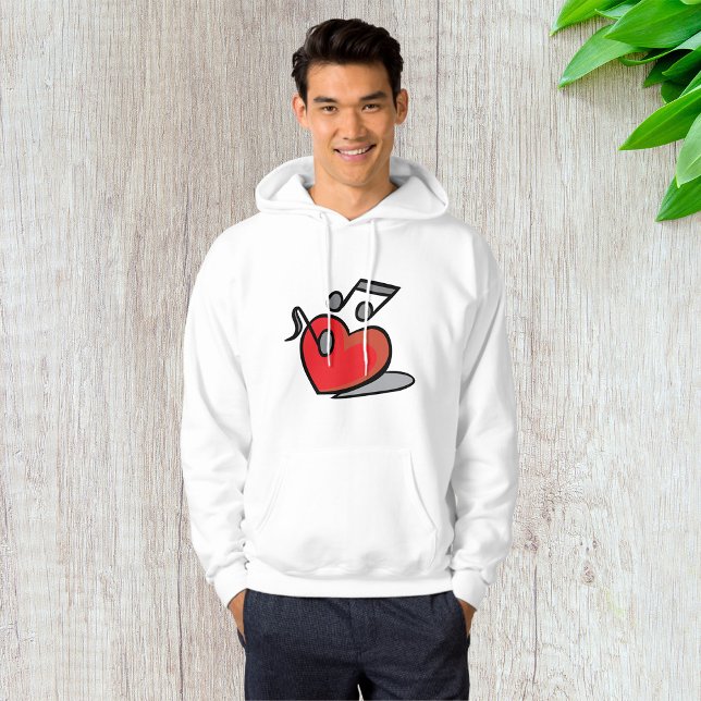 Röda hjärtan sjunger musiknoter hoodie (Skapare uppladdad)