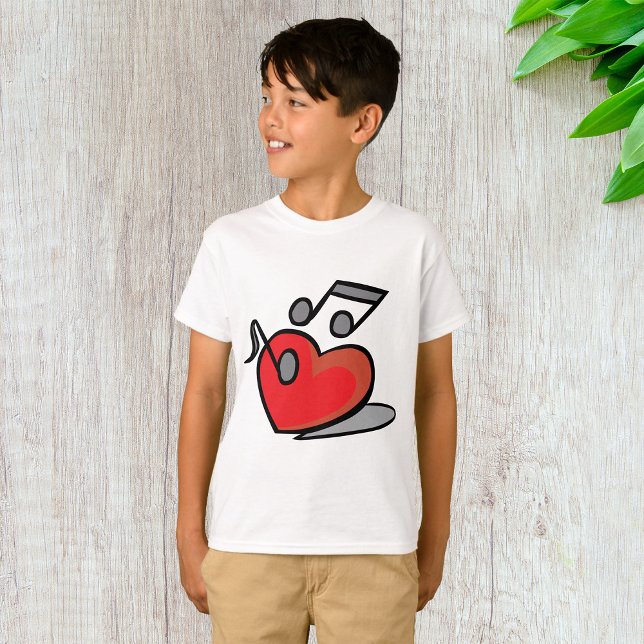 Röda hjärtan sjunger musiknoter t shirt (Skapare uppladdad)