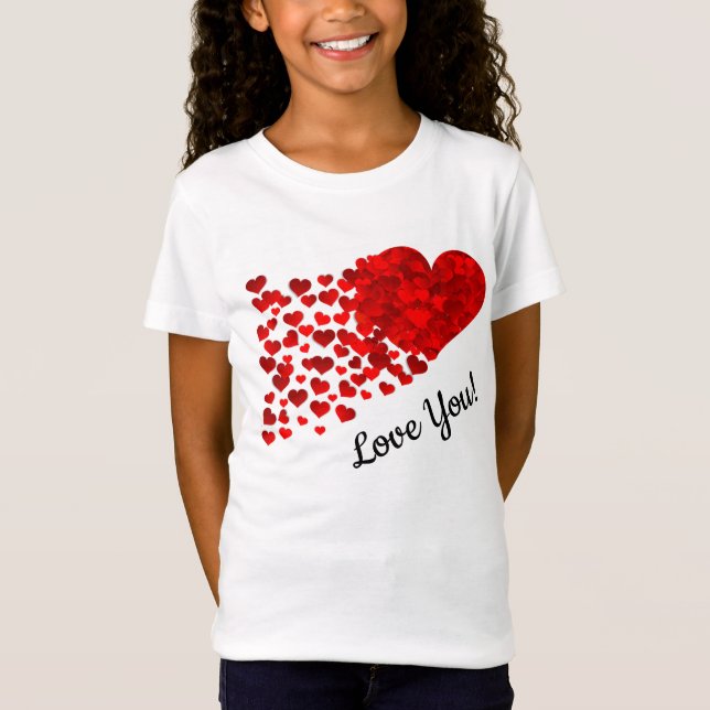 Röda hjärtan t shirt (Framsida)
