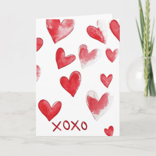 Röda Hjärtan XOXO Kort