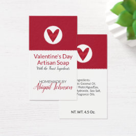 Röda hjärtans alla hjärtans dag hemmagjord handgjo visitkort