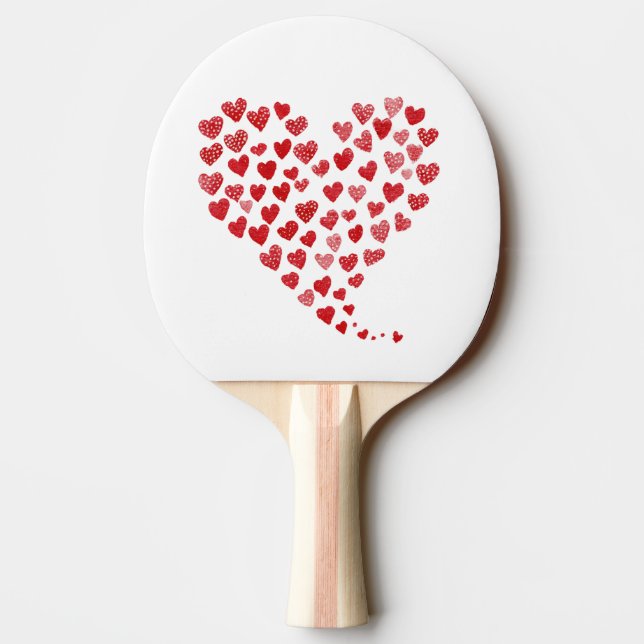 Röda Hjärtans Alla Hjärtans Dag Pingisracket (Baksidan)
