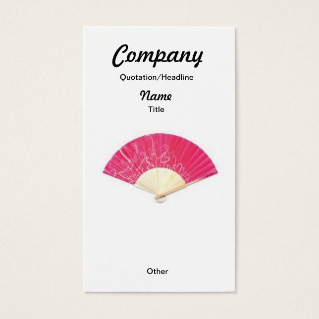 Röda hjärtans Anpassningsbar i Fläkt Öron/Affärsko Visitkort (Framsidan)