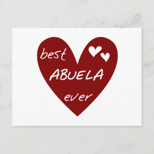 Röda hjärtans bästa abuela någonsin T-shirts och p Vykort