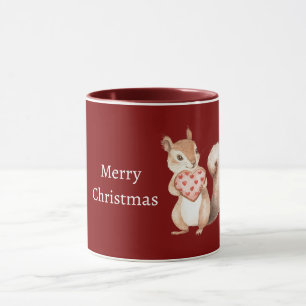Röda Hjärtans Ekorre Jul Mugg