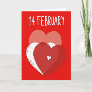 Röda Hjärtans Februari Kärlekskort Kort