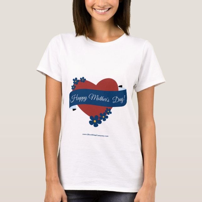 Röda hjärtans glada morsdagsfirande t shirt (Framsida)