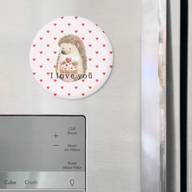 Röda Hjärtans Igelkott Kärlek Magnet (In Situ (Fridge))