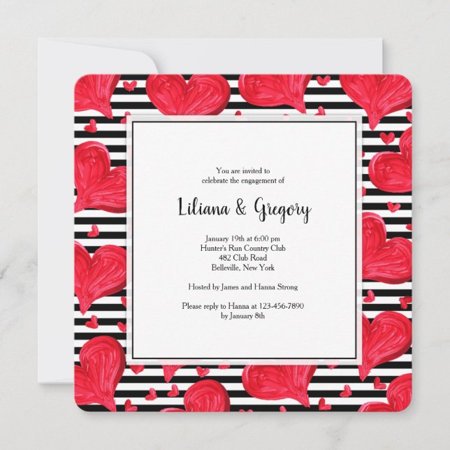 Röda Hjärtans Inbjudan (Framsida)