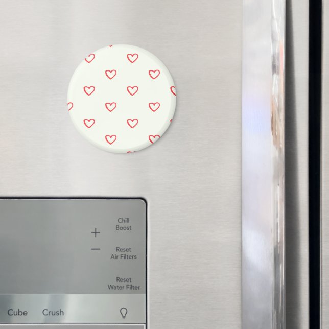 Röda Hjärtans Mönster, Söt, Kärlek Magnet (In Situ (Fridge))