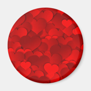 Röda hjärtans textur magnet