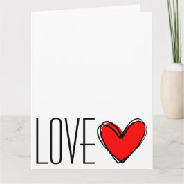 Röda hjärtat KÄRLEK Kort