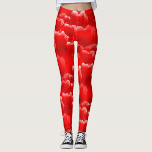 röda hjärtballonger leggings