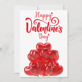 Röda hjärtballonger till Alla Hjärtans Dag Inbjudningar