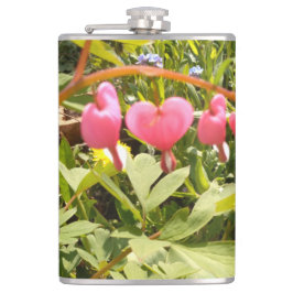 Röda hjärtekolvar fickplunta