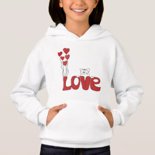 Röda hjärter i Kärlek vid kute   Valentine T Shirt