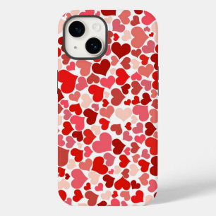 Röda hjärter i valentines day Kärlek