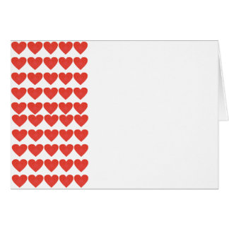 Röda hjärtor hälsningskort