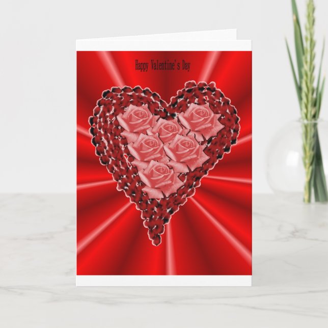 röda hjärtor och roses.jpg helgkort (Framsida)