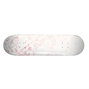 Röda hjärtor old school skateboard bräda 21,6 cm