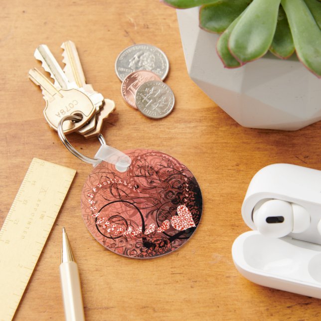 Röda hjärtskärl nyckelring (Skrivbord)