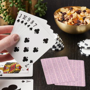 Röda hjärtstripemönster casinokort