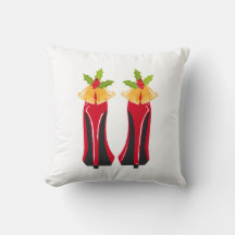 Röda Högklackar med julafton Klockor