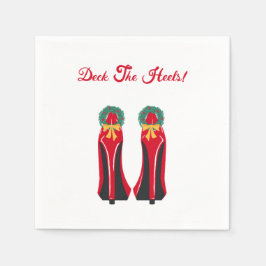 Röda Högklackar med julafton Pappersservett