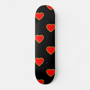 Röda hörn på en svart bakgrund skateboard bräda 21,5 cm