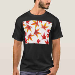 Röda höstlönnblad t shirt