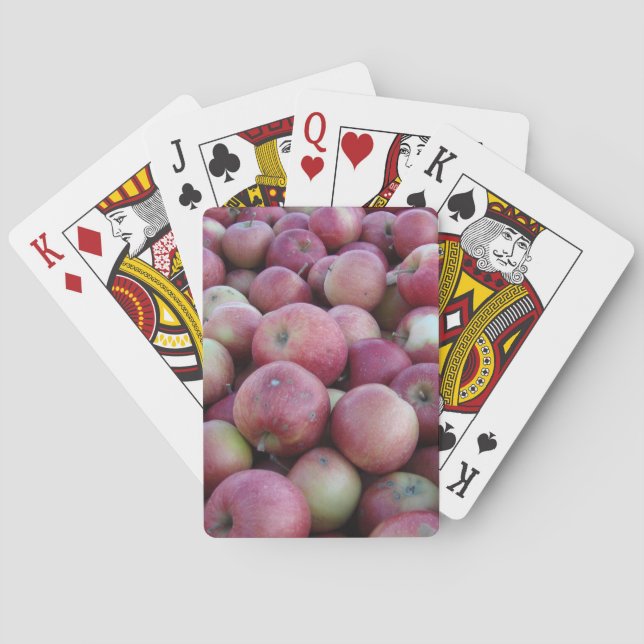 Röda höstskördekort för äpplen casinokort (Baksidan)