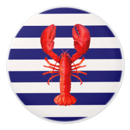 Röda hummerflottan, blå vit rand knopp