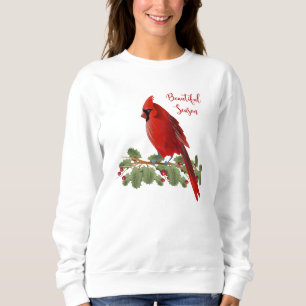 Röda huvudsakliga fågelkvinnor för härlig säs t shirt