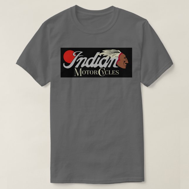 Röda indiska motorcyklar t shirt (Design framsida)