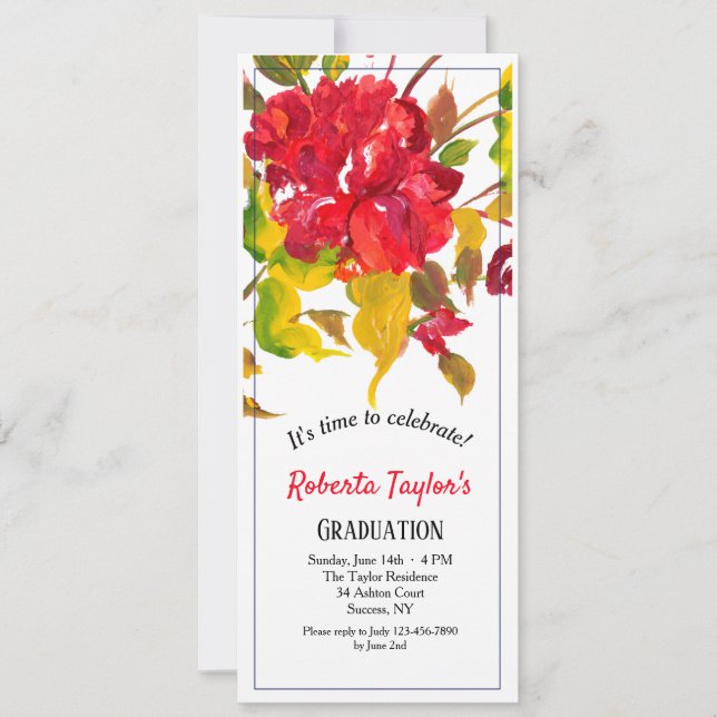 Röda Invitationen Inbjudningar (Framsida)