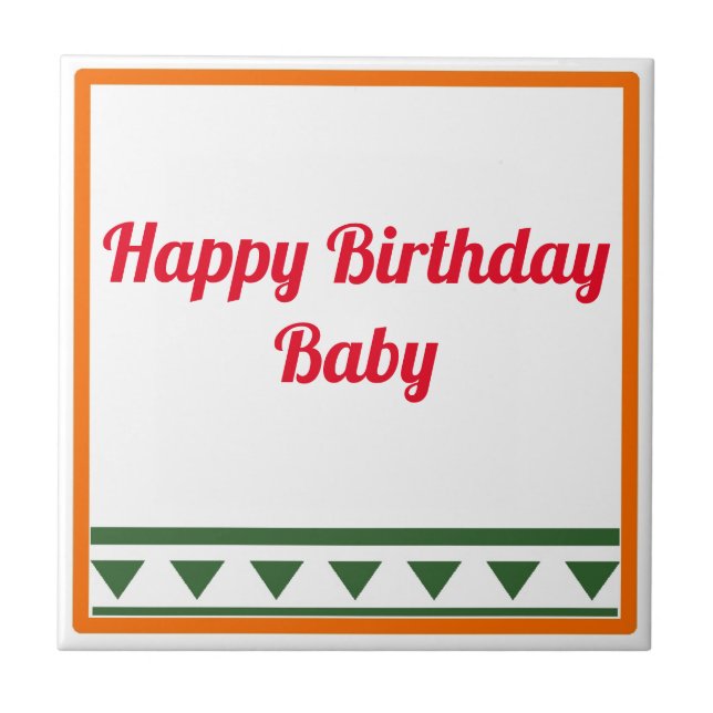 Röda italienska Brev och siffror, redigera nummer  Kakelplatta (Framsidan)