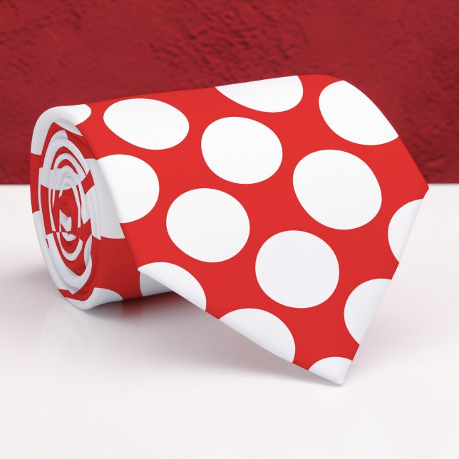 Röda jätteprickar skräddarsydd slips (Skapare uppladdad)