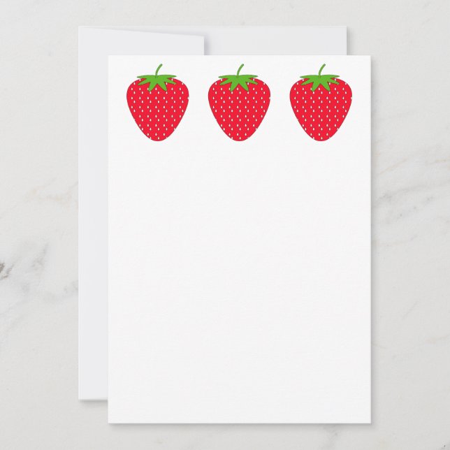 Röda jordgubbar. (Framsida)