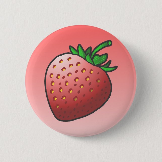 Röda jordgubbsbär knapp (Framsida)