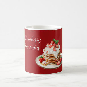 Röda jordgubbspannegröpor kaffemugg