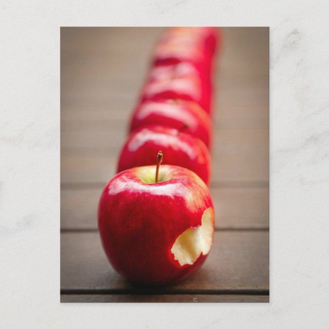 Röda juicesäpplen - vykort (Framsida)