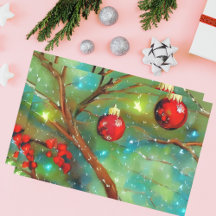 Röda julbalar och glande Ljus