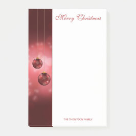 Röda julbalkar med Anpassningsbar Post-it Block