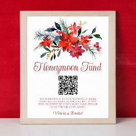 Röda julen i Bröllop, Blommigt Honeymånfonden Poster