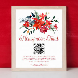 Röda julen i Bröllop, Blommigt Honeymånfonden Poster