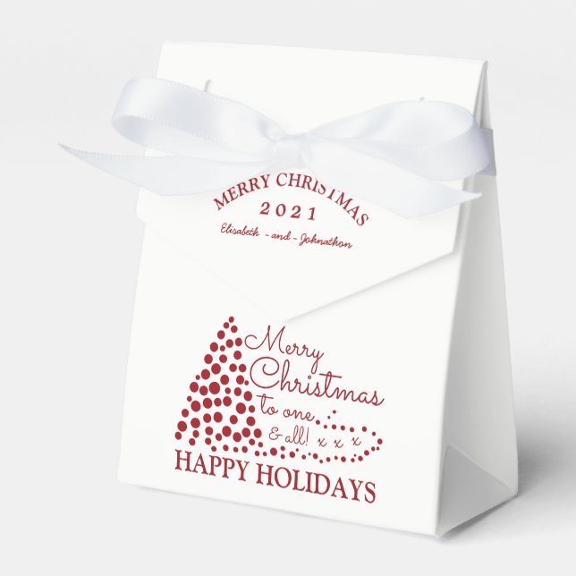 Röda Julgran, jullösningsbox Presentaskar (Framsidan Sidan)